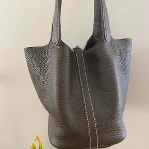 Dark gray mini tote